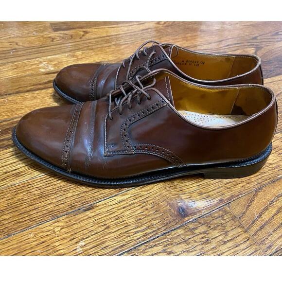 Cole Haan Leather Oxford Dress Shoes Cap Toe Classic Vintage Preppy City Brown main image 7